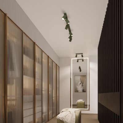 Plafon KARBON 10cm zielony oliwkowy SL.1606 Sollux  (SL.1606)