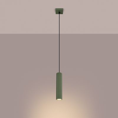 Lampa wisząca KARBON zielony oliwkowy SL.1611 Sollux (SL.1611)
