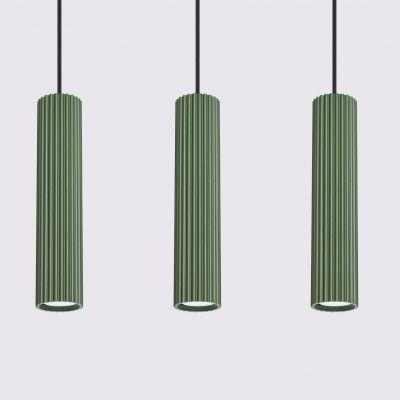 Lampa wisząca KARBON 3L zielona oliwka SL.1613 Sollux   (SL.1613)