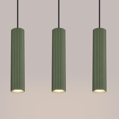 Lampa wisząca KARBON 3L zielona oliwka SL.1613 Sollux   (SL.1613)
