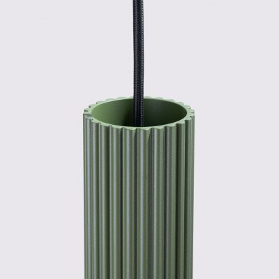 Lampa wisząca KARBON 3L zielona oliwka SL.1613 Sollux   (SL.1613)