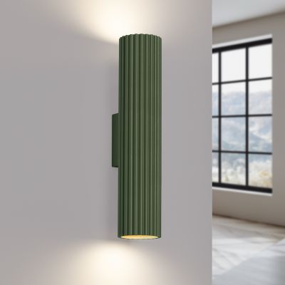 Kinkiet ryflowany KARBON 30cm zielony oliwkowy SL.1615 Sollux  (SL.1615)