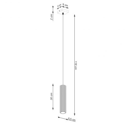Lampa wisząca KARBON ochra czerwona SL.1630 Sollux (SL.1630)