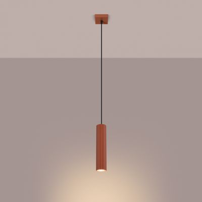 Lampa wisząca KARBON ochra czerwona SL.1630 Sollux (SL.1630)