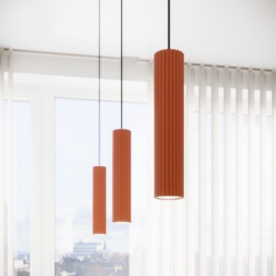 Lampa wisząca potrójna KARBON ochra czerwona SL.1632 Sollux  (SL.1632)