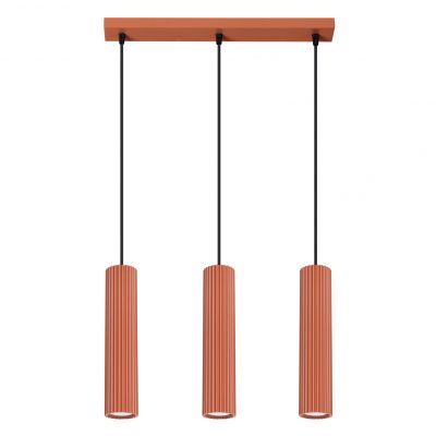 Lampa wisząca potrójna KARBON ochra czerwona SL.1632 Sollux  (SL.1632)