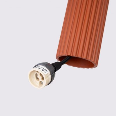 Lampa wisząca potrójna KARBON ochra czerwona SL.1633 Sollux  (SL.1633)