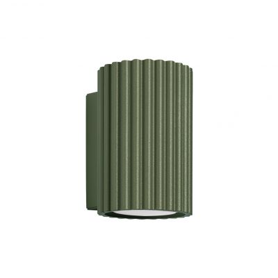 Kinkiet ryflowany KARBON 10cm zielony oliwkowy SL.1656 Sollux  (SL.1656)