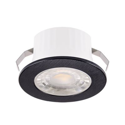 Ideus łazienkowe oczko stropowe LED Fin C 3W 245lm 4000K czarne IP44 03873 IDEUS (03873)