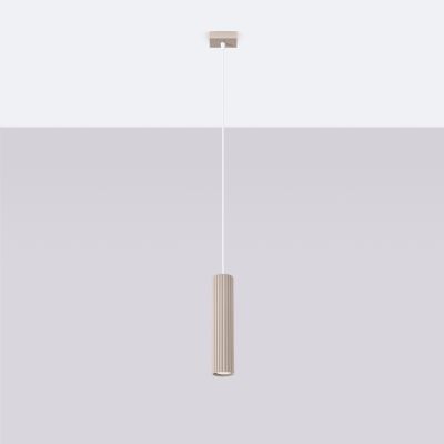 Lampa wisząca ryflowana KARBON  taupe  SL.1759 SOLLUX  (SL.1759)