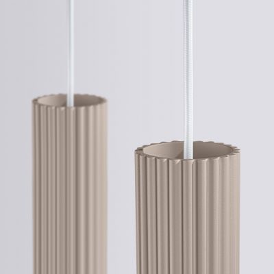 Lampa wisząca podwójna ryflowana KARBON taupe SL.1773 SOLLUX  (SL.1773)