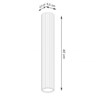 Plafon ryflowany KARBON 30cm taupe SL.1778 SOLLUX  (SL.1778)