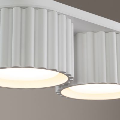 Plafon podwójny ryflowany AURA Gx53 biały SL.1783 SOLLUX  (SL.1783)