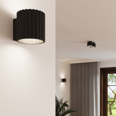Plafon ryflowany AURA Gx53 czarny SL.1787 SOLLUX  (SL.1787)