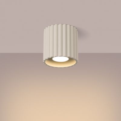 Plafon ryflowany AURA GU10 beżowy SL.1789 SOLLUX (SL.1789)