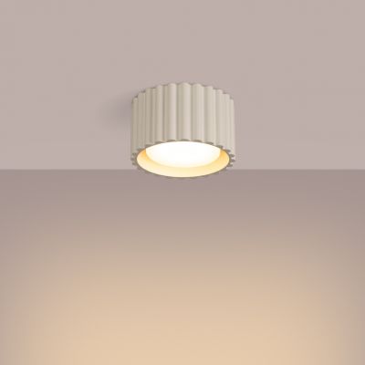 Plafon ryflowany AURA Gx53 beżowy SL.1792 SOLLUX  (SL.1792)