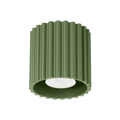 Plafon ryflowany AURA GU10 zielony oliwkowy SL.1794 SOLLUX  (SL.1794)