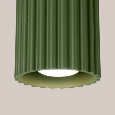 Plafon ryflowany AURA GU10 zielony oliwkowy SL.1794 SOLLUX  (SL.1794)