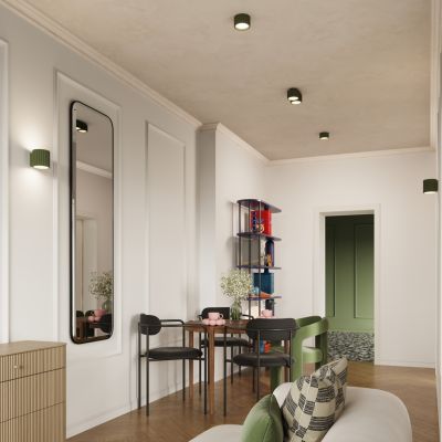 Plafon podwójny ryflowany AURA Gx53 zielony oliwkowy SL.1798 SOLLUX  (SL.1798)