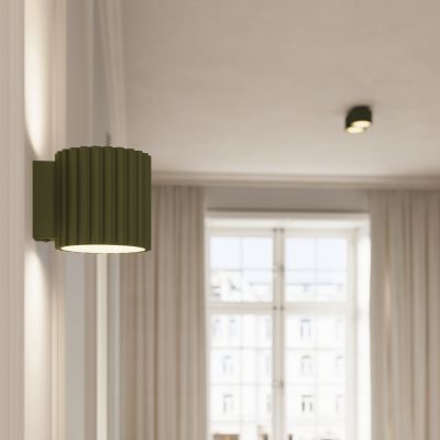 Plafon podwójny ryflowany AURA Gx53 zielony oliwkowy SL.1798 SOLLUX  (SL.1798)