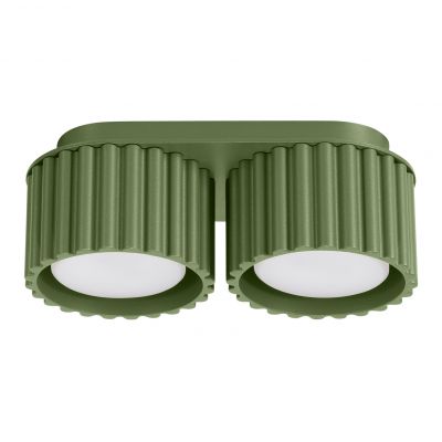 Plafon podwójny ryflowany AURA Gx53 zielony oliwkowy SL.1798 SOLLUX  (SL.1798)