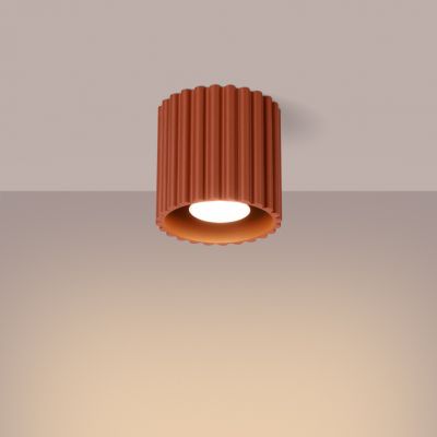 Plafon ryflowany AURA GU10 ochra czerwona SL.1799 SOLLUX  (SL.1799)
