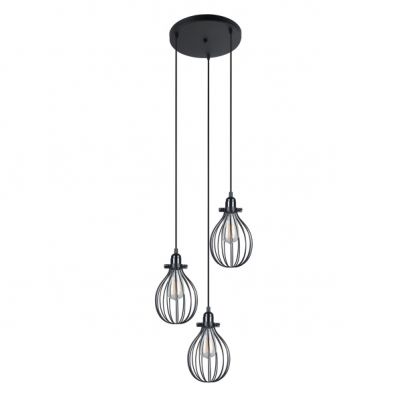 ITALUX lampa wisząca Lesto E27 40W 220-240V IP20 kolor - czarny (MDM-2676/3 ABK)