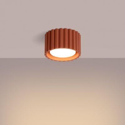 Plafon ryflowany AURA Gx53 ochra czerwona SL.1802 SOLLUX  (SL.1802)