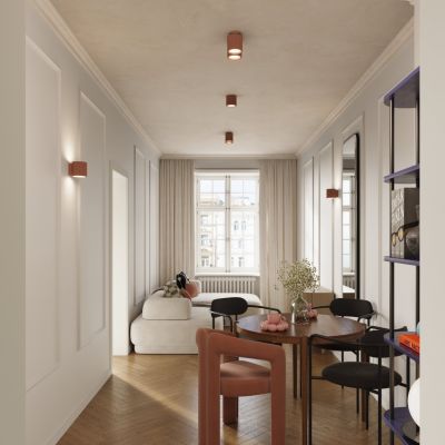 Plafon podwójny ryflowany AURA GU10 mocca SL.1805 SOLLUX  (SL.1805)