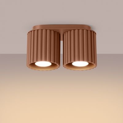 Plafon podwójny ryflowany AURA GU10 mocca SL.1805 SOLLUX  (SL.1805)
