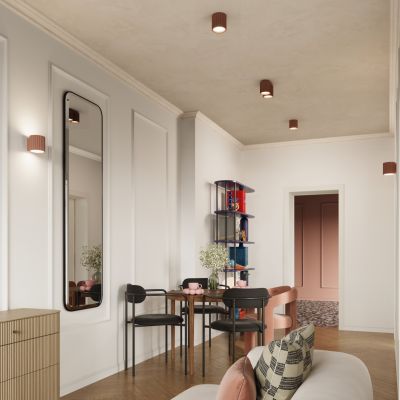 Kinkiet ryflowany AURA G9 mocca SL.1806 SOLLUX  (SL.1806)