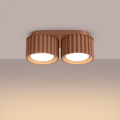 Plafon podwójny ryflowany AURA Gx53 mocca SL.1808 SOLLUX (SL.1808)