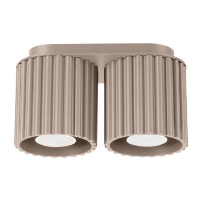 Plafon podwójny ryflowany AURA GU10 taupe SL.1815 SOLLUX  (SL.1815)