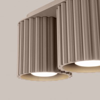 Plafon podwójny ryflowany AURA GU10 taupe SL.1815 SOLLUX  (SL.1815)