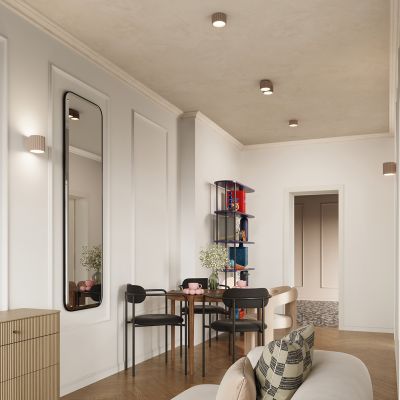Plafon ryflowany AURA Gx53 taupe SL.1817 SOLLUX  (SL.1817)