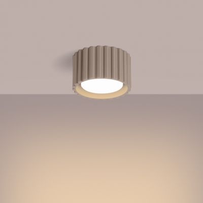 Plafon ryflowany AURA Gx53 taupe SL.1817 SOLLUX  (SL.1817)