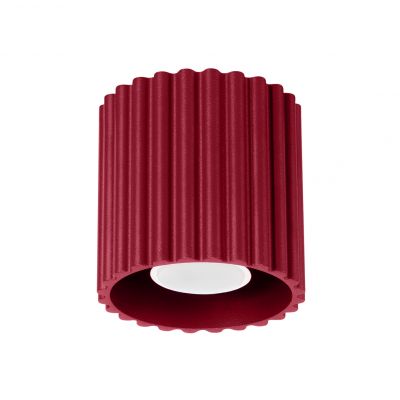 Plafon ryflowany AURA GU10 burgundowy SL.1819 SOLLUX  (SL.1819)