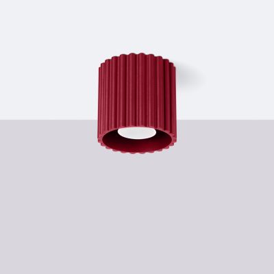 Plafon ryflowany AURA GU10 burgundowy SL.1819 SOLLUX  (SL.1819)