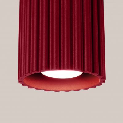 Plafon ryflowany AURA GU10 burgundowy SL.1819 SOLLUX  (SL.1819)