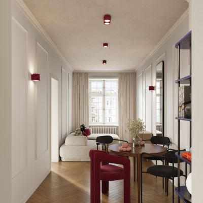 Plafon ryflowany AURA Gx53 burgundowy SL.1822 SOLLUX  (SL.1822)
