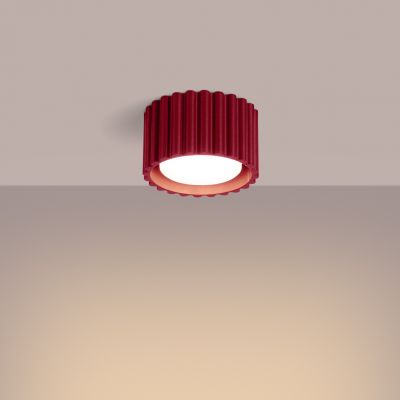 Plafon ryflowany AURA Gx53 burgundowy SL.1822 SOLLUX  (SL.1822)