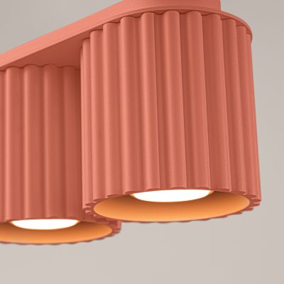 Plafon podwójny ryflowany AURA GU10 brzoskwiniowy SL.1825 SOLLUX  (SL.1825)