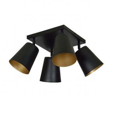 Emibig lampa wisząca PRISM 4 BLACK / GOLD E27 60W MAX 406/4 (406/4)