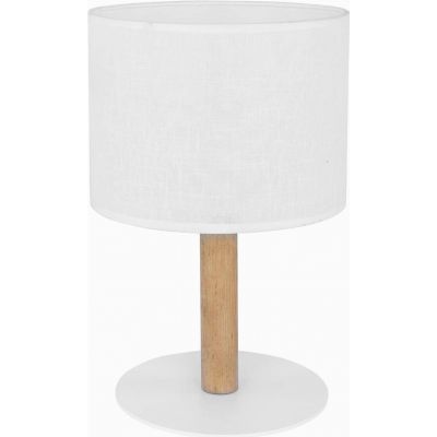 TK-Lighting lampka nocna Deva White 1xE27 max 60W biała/sosna szczotkowana (5217)