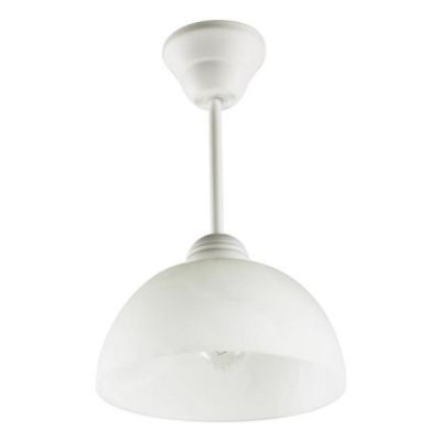 Lampex Lampa wisząca Cyrkonia A biała E27 1x60W (662/A BIA)