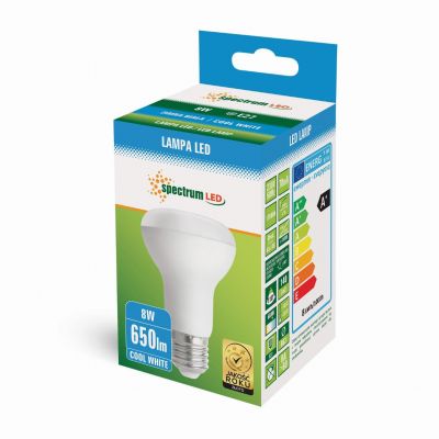 LED R-63 E-27 230V 8W CW  WOJ+13993 Spectrum Led (WOJ+13993)
