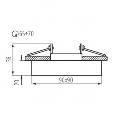 Oprawa punktowa MORTA B CT-DSL50-SR 22112 KANLUX (22112)