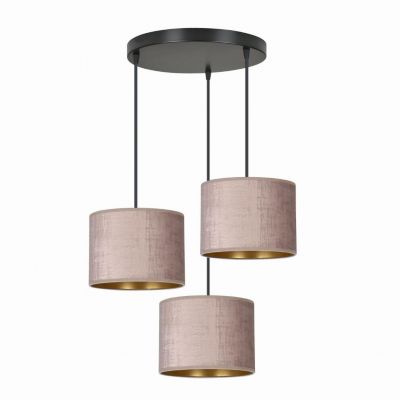 Emibig lampa wisząca HILDE 3 BL PREMIUM ROSE E27 60W MAX 1053/3PREM (1053/3PREM)