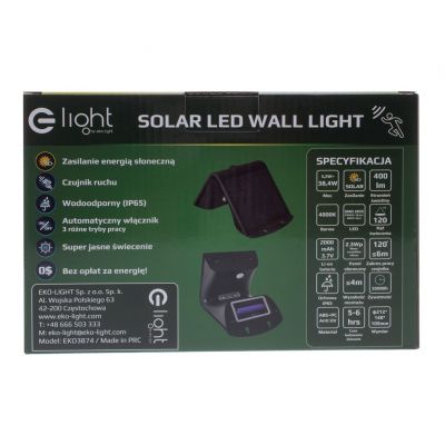 Lampa solarna naświetlacz LED Butterfly Eko-Light (EKO3874)