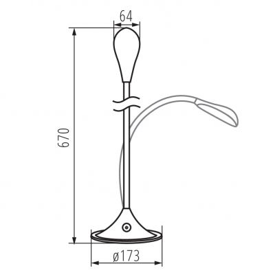 Lampka biurkowa LED FRANCO II ciepła biel 6,8W 3000K wtyczka biały KANLUX (22342)